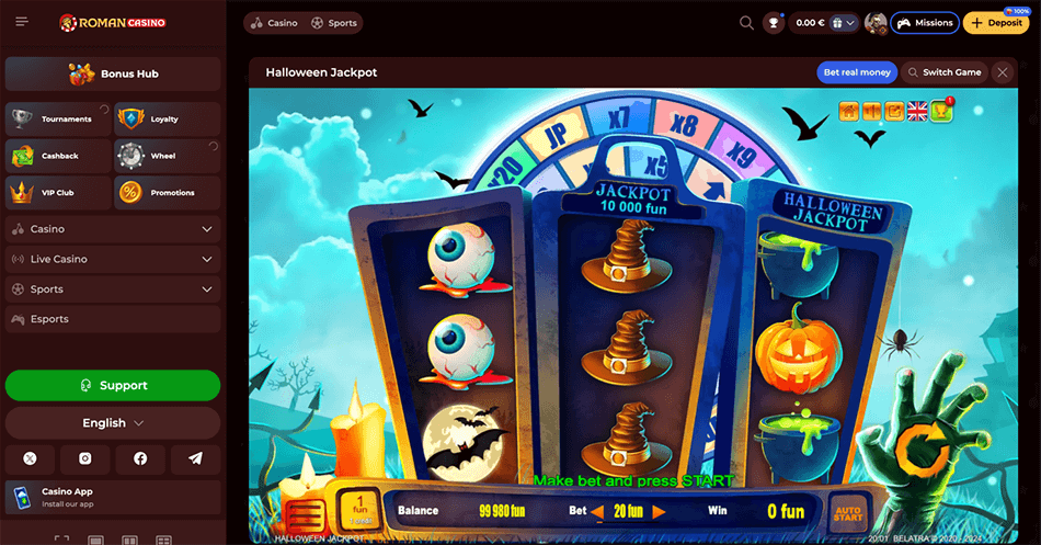 Roman Casino jackpot