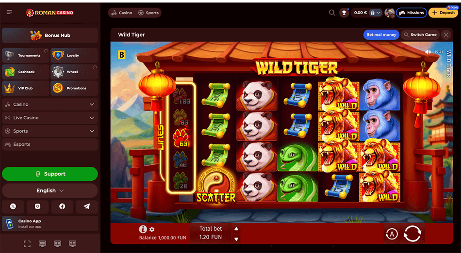 Roman Casino wild